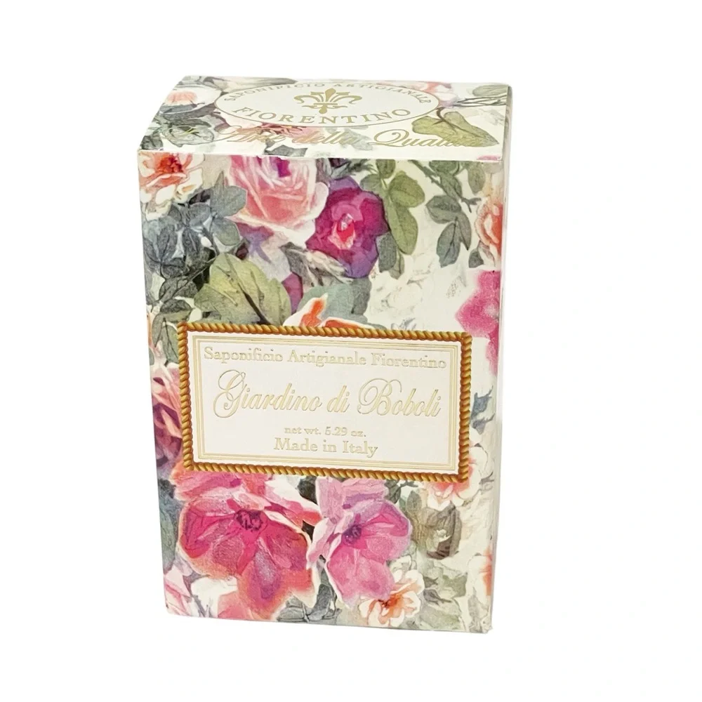 Boxed Saponificio Artigianale Florentino Garden Flowers Bar Soap Italy‎ NEW